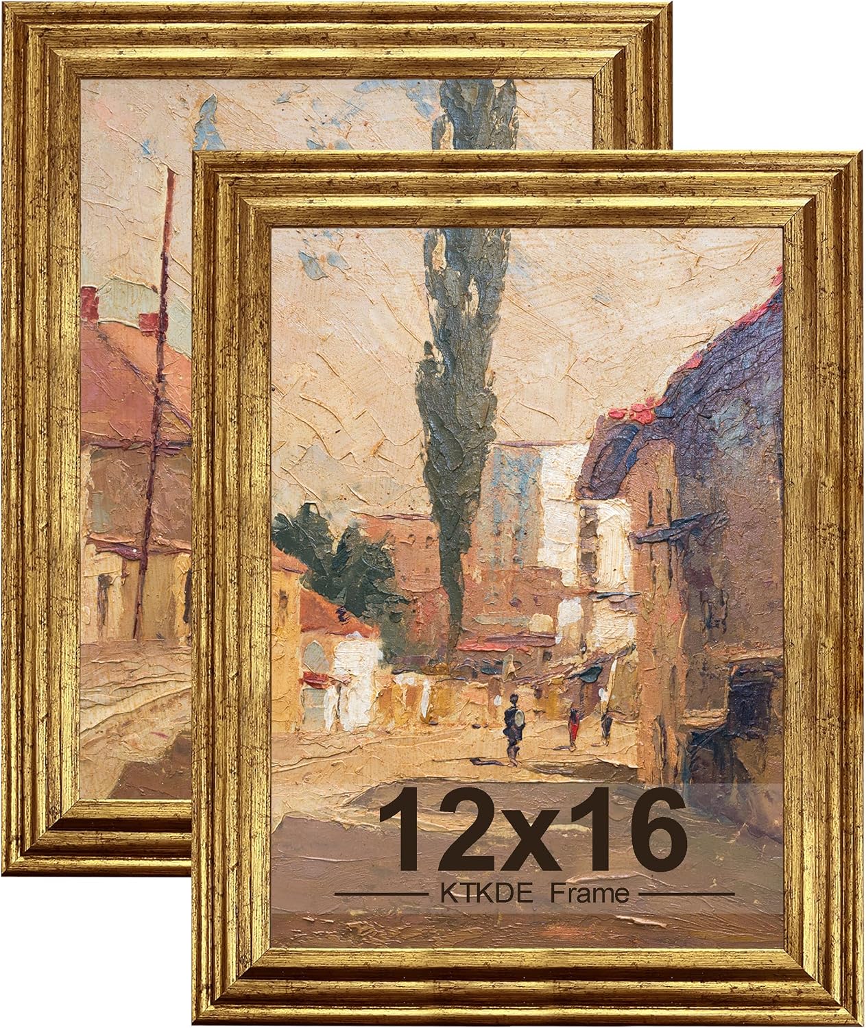 Gold Ornate Textured Frames - Multi-Size